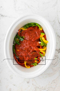 SLOW COOKER SAUSAGE AND PEPPERS EXCLUSIVE!!!