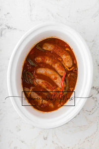 SLOW COOKER SAUSAGE AND PEPPERS EXCLUSIVE!!!