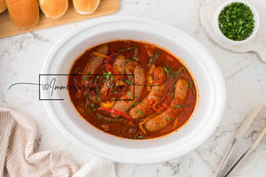 SLOW COOKER SAUSAGE AND PEPPERS EXCLUSIVE!!!