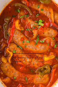 SLOW COOKER SAUSAGE AND PEPPERS EXCLUSIVE!!!